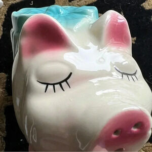 Vintage American Bisque 1950s USA Large Piggy Bank